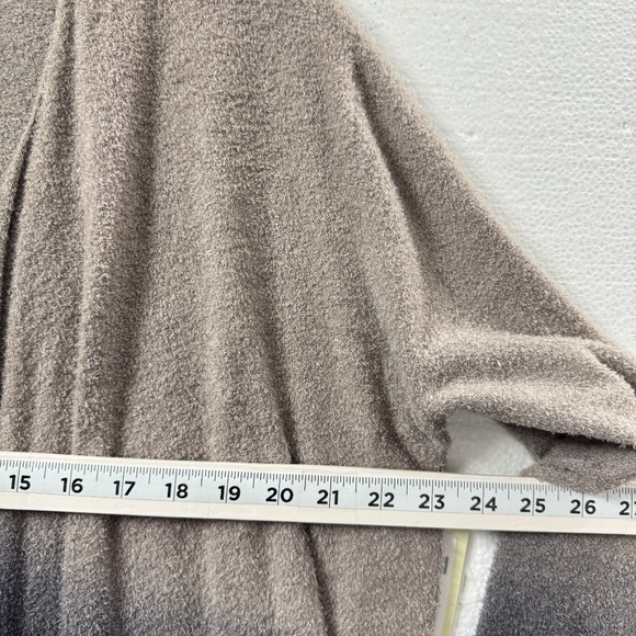 Barefoot Dreams Calypso Ombre Open Front Womens Cardigan Gray Black Cozy Knit XL - Picture 4 of 9
